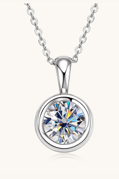 2 Carat Moissanite 925 Sterling Silver Necklace - myetyn