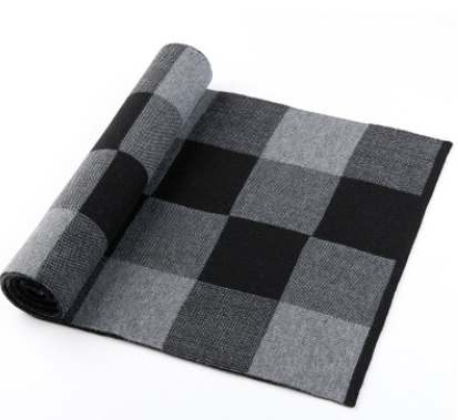 Men's scarf wool plaid scarf scarf winter scarf processing wholesale gift ladies knitting stitching - myETYN