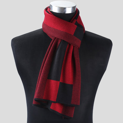 Plaid men scarf knitted scarf - myETYN