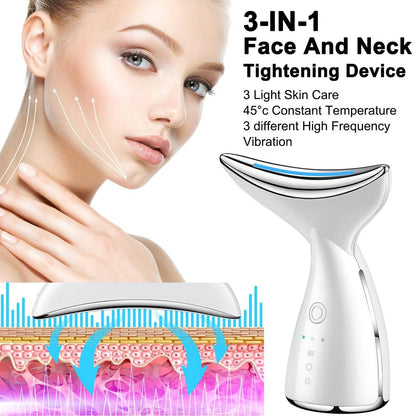 Face & Neck Tightening Device – Firming Facial Massager (White)