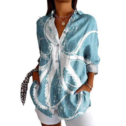 New Women's Summer Animal Pattern 3D Printed Shirt