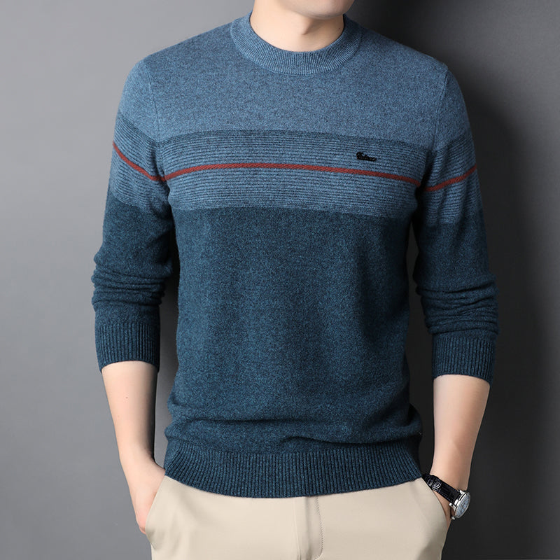 Men's Pure Wool Sweater Crewneck Knitted Sweater - myETYN