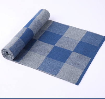 Men's scarf wool plaid scarf scarf winter scarf processing wholesale gift ladies knitting stitching - myETYN