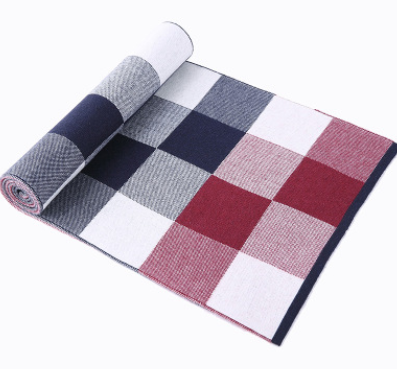 Men's scarf wool plaid scarf scarf winter scarf processing wholesale gift ladies knitting stitching - myETYN