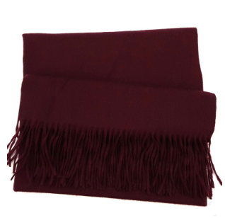 Men's cashmere scarf virgin woollen popular wild solid color warm thick scarf monochrome shawl - myETYN