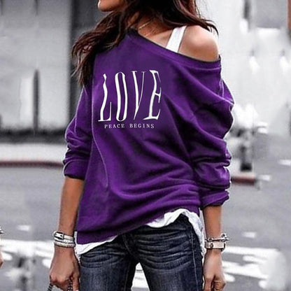 Women's Letter Print T-shirt