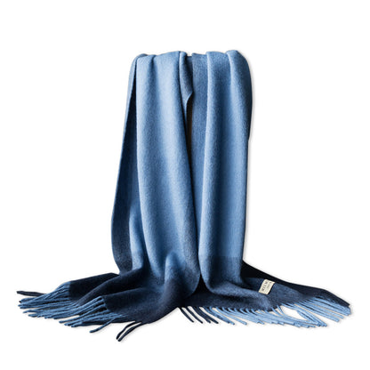 Pure wool scarf men's autumn and winter business simple long thickened boutique - myETYN