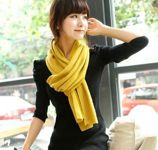 Warm Cashmere Like Monochrome Scarf Shawl - myETYN