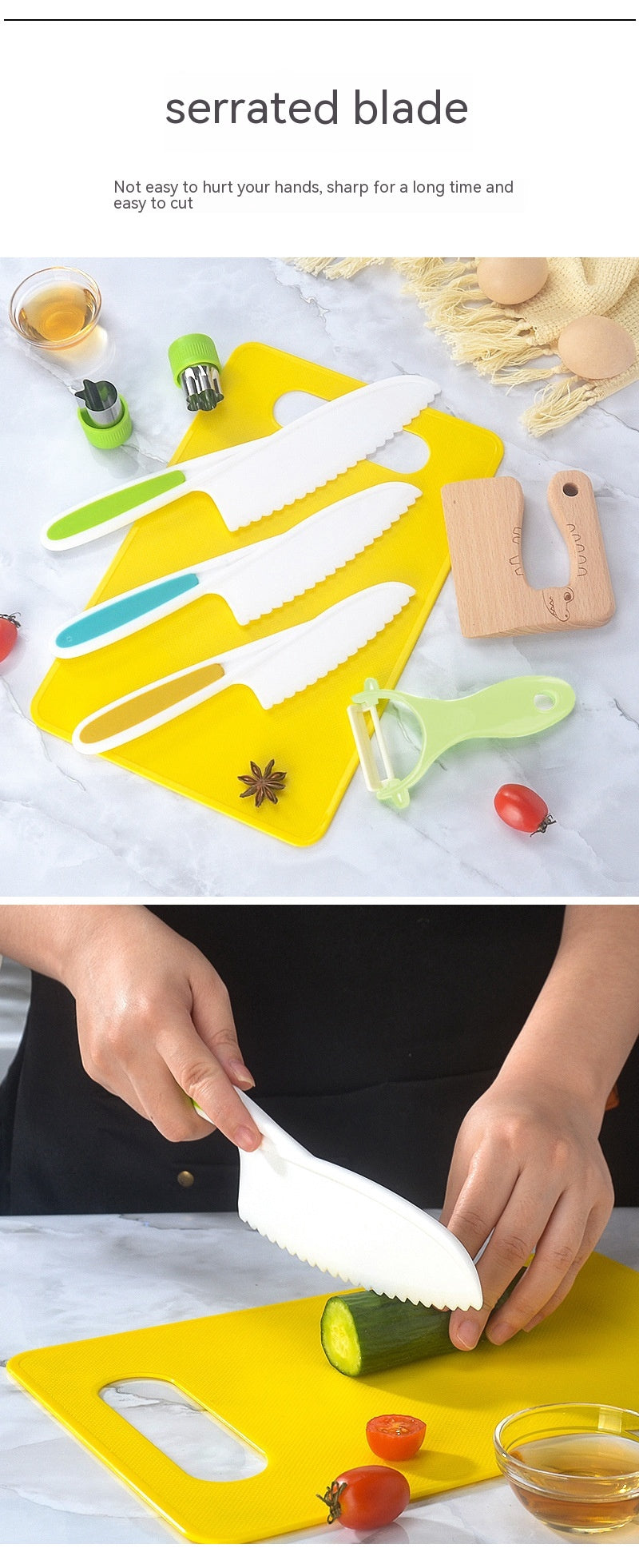 Children's Vegetable Cutting Cake Knife Suit Does Not Hurt Hands