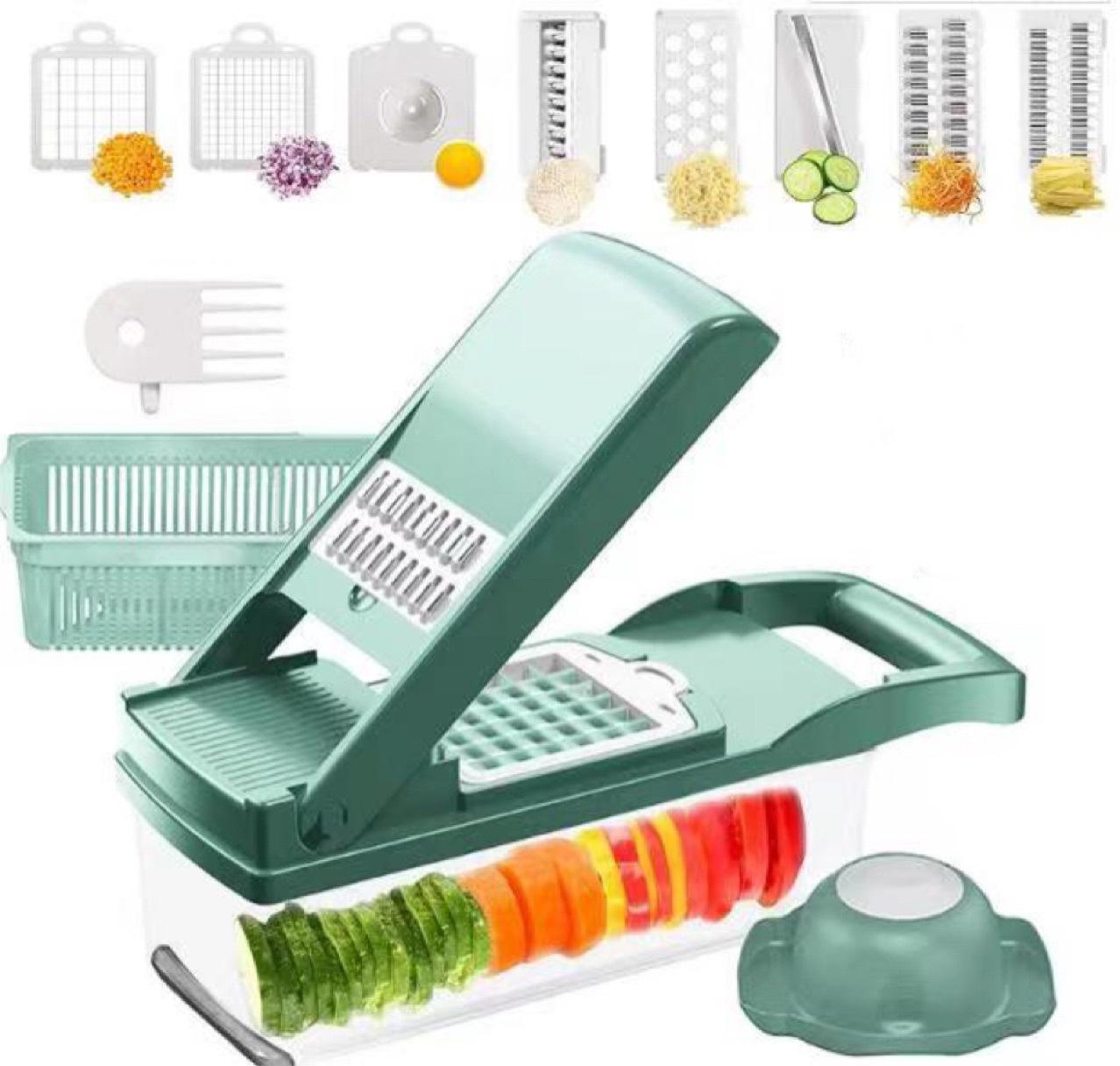 12 In 1 Manual Vegetable Chopper Kitchen Gadgets Food Chopper Onion Cutter Vegetable Slicer - myetyn