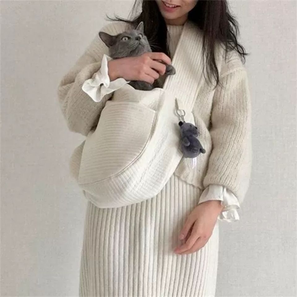Dog Puppy Bag Handmade Pet Cat Kitten Carrier Outdoor Travel Handbag Canvas Single Shoulder Bag Tote Shoulder Bag Breathable - myETYN