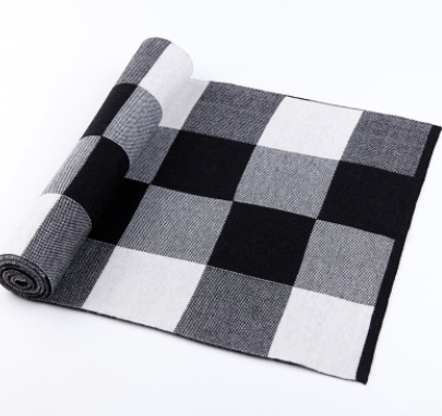 Men's scarf wool plaid scarf scarf winter scarf processing wholesale gift ladies knitting stitching - myETYN