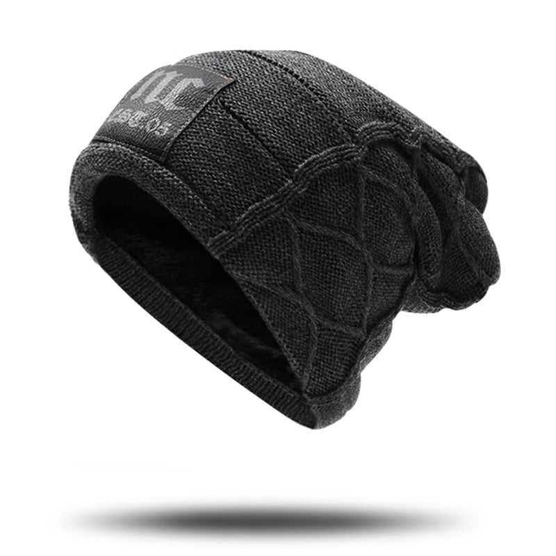 Winter Double Layer Fleece Thickened Men's Wool Knitted Hat - myETYN