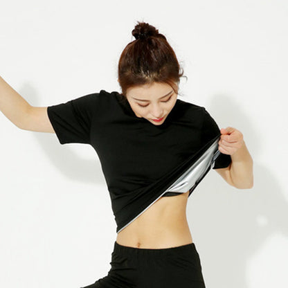 Fitness Running Sports Top Yoga Short Sleeve Sauna Suit