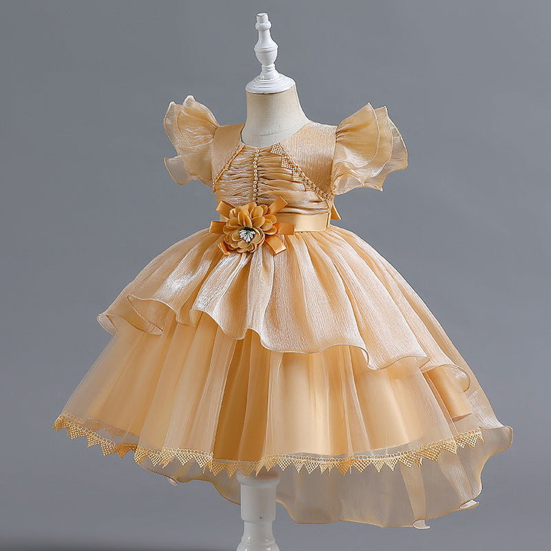 European And American Backless Cake Princess Dress