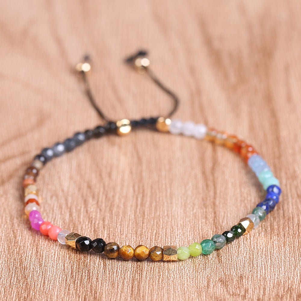 12 Constellations Seven Chakras Colored Stones Bracelet - myetyn