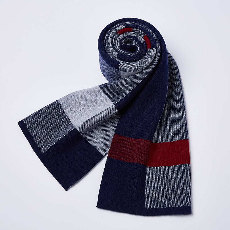 Plaid knitted wool scarf - myETYN