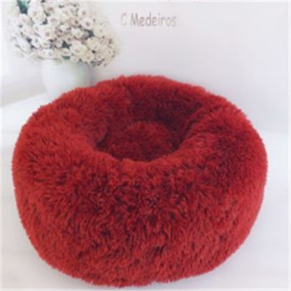 Round Long Hairy Autumn And Winter Nest Pad Cat Mattress