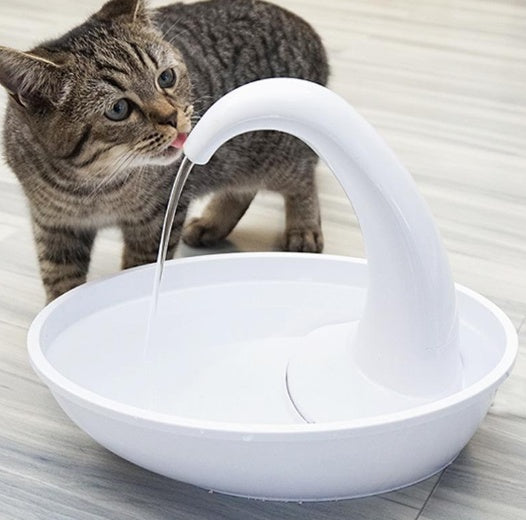 Automatic Swan Pet Cat Water Dispenser Drinking Bowl