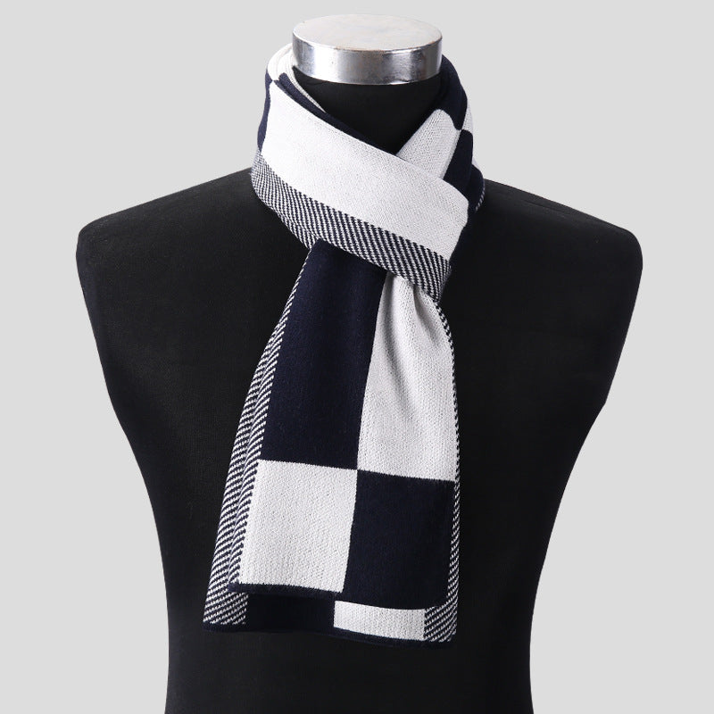 Plaid men scarf knitted scarf - myETYN