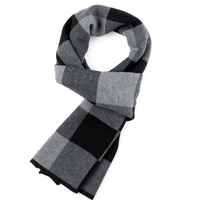 Plaid men scarf knitted scarf - myETYN