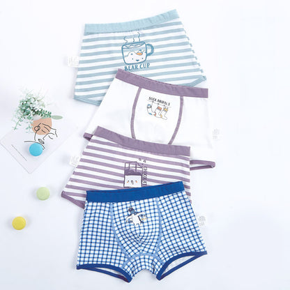 Cartoon Simple Cotton Children's Boxer Shorts