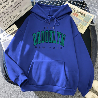 1898 Brooklyn New York Printed Women Hoodie - myetyn