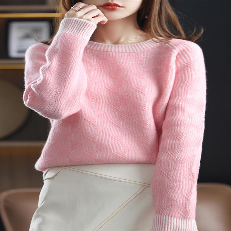 Women’s Round Neck Thickened Cashmere Pullover Sweater