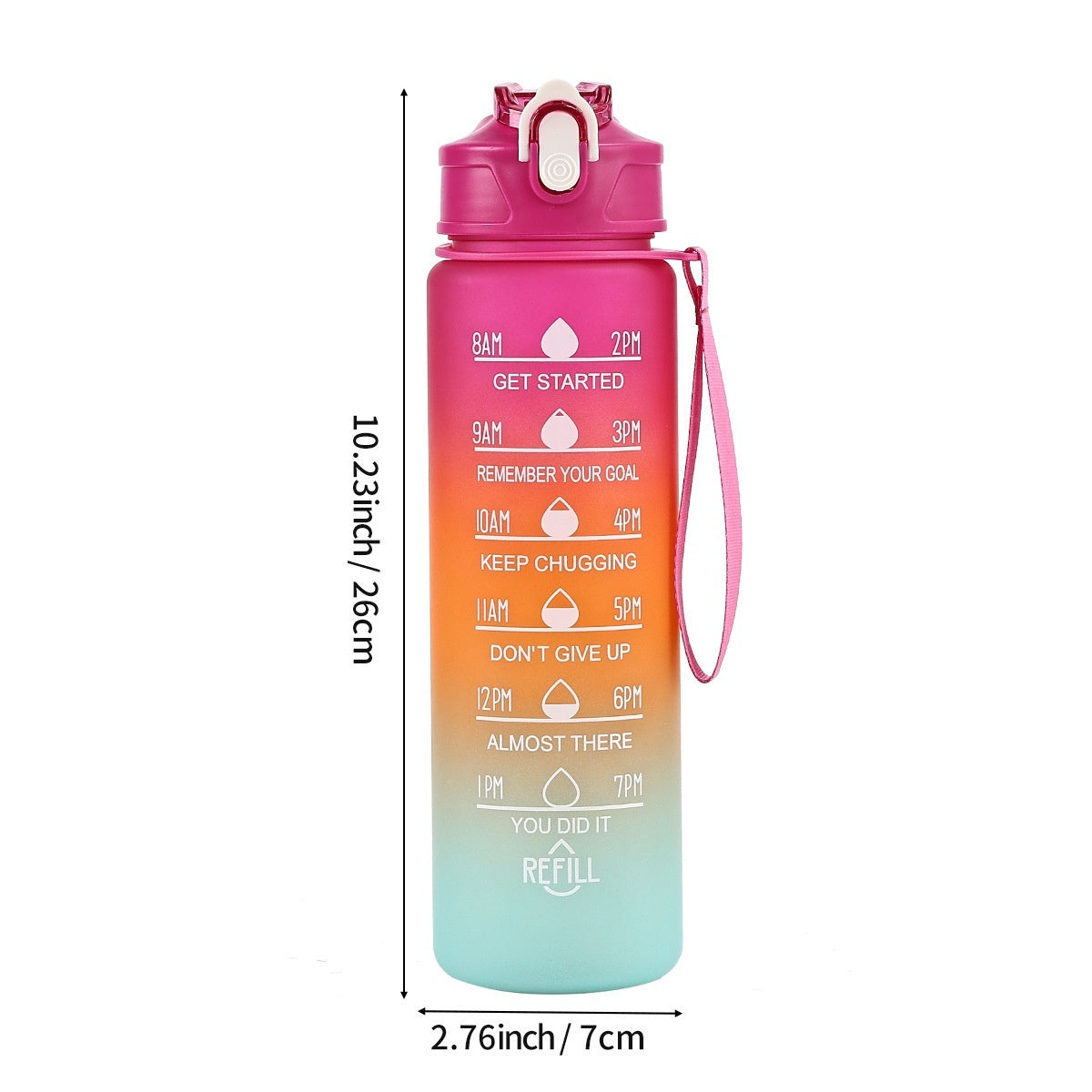 700mL Gradient Plastic Tumbler with Scale - myETYN