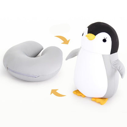 Soft Pillow Penguin U-Shaped Sleep Protection Neck Pillow Home Office Nap Body Pillows Travel Car Adult Cute Pillows