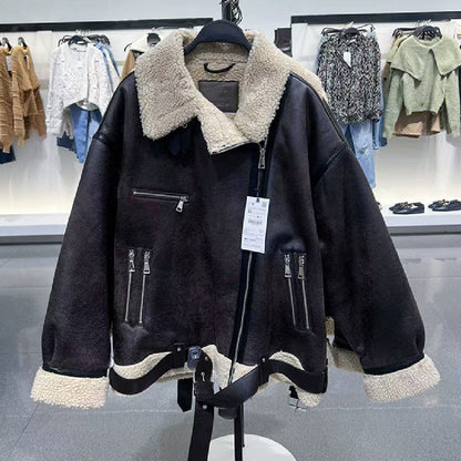 Women's Double-sided Jacket With Belt