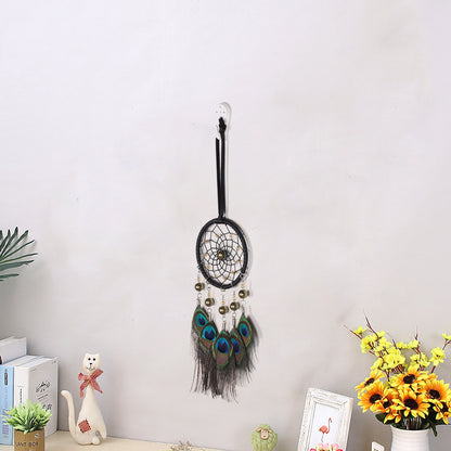 Peacock Fur Dreamcatcher Ornament Indian Creative Spirit Retro Furnishings Hanging Ornament