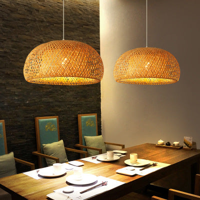 Bamboo Woven Simple Japanese Creative Pastoral Chandelier - myETYN