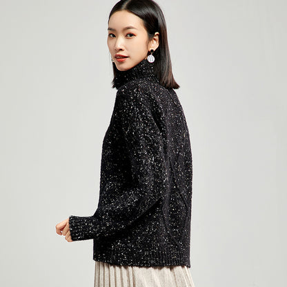 Women's High Neck Mohair Sweater – Autumn & Winter Collection