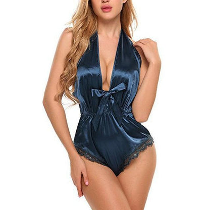 Sexy Lace Satin Silk Lingerie Nightwear