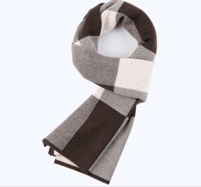 Men's scarf wool plaid scarf scarf winter scarf processing wholesale gift ladies knitting stitching - myETYN