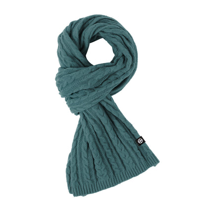 Winter Warmth: Versatile Solid Color Knitted Woolen Long Scarf for Women – Korean Style Shawl with a Sweet Fashion Touch - myETYN