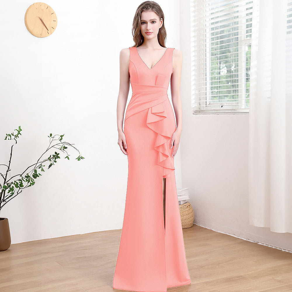 Elegant High-End Sleeveless Evening Gown