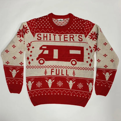 Pullover Crewneck Jacquard Christmas Sweater - myETYN