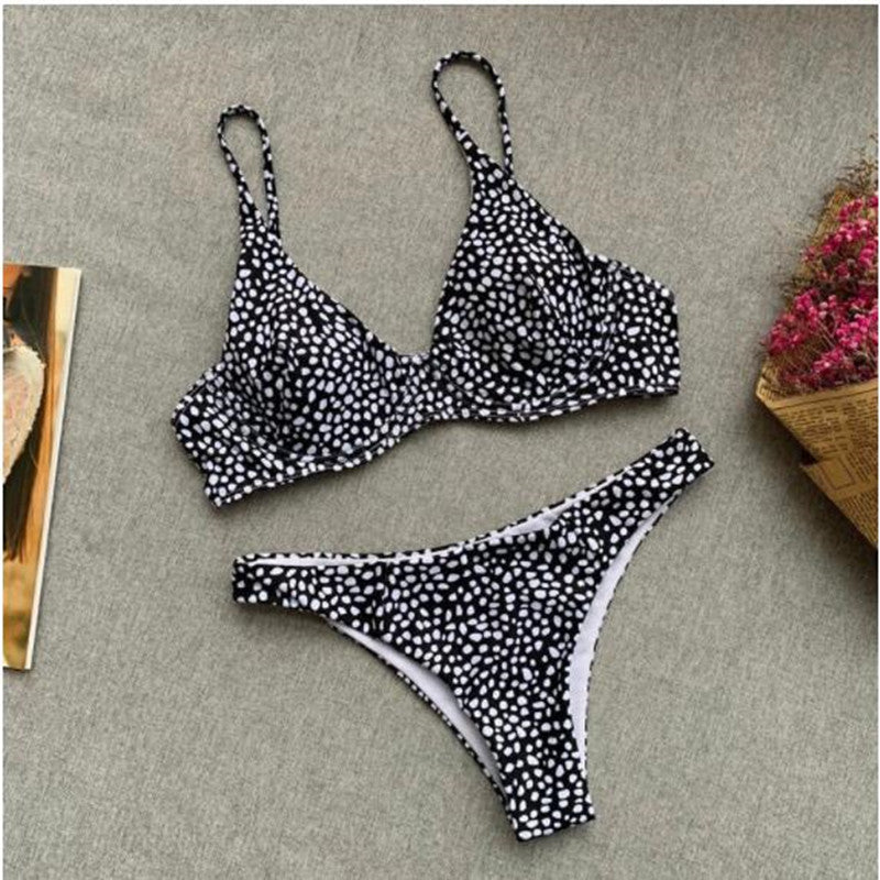 Split dot bikini