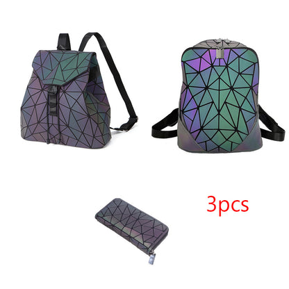 Luminous Makeup Bag Lattice Design Geometric Bag