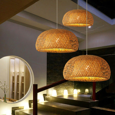 Bamboo Woven Simple Japanese Creative Pastoral Chandelier - myETYN