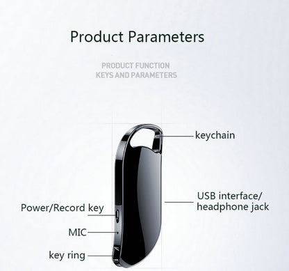 Keychain Digital Voice Recorder Voice Activated Recording