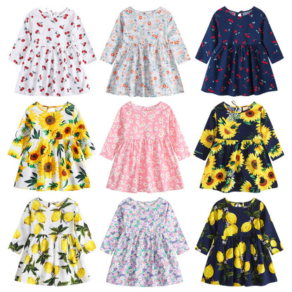 Korean Style Floral Princess Dress Children's Clothing