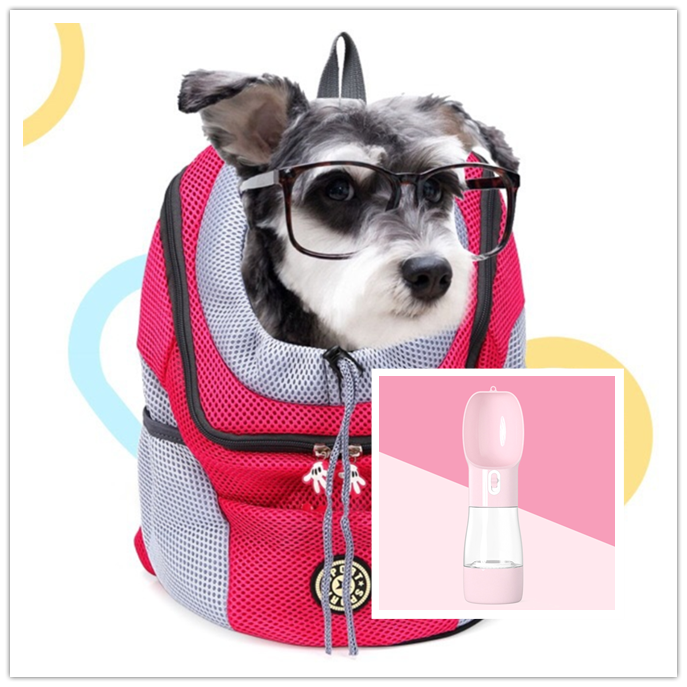 Pet Dog Carrier Carrier For Dogs Backpack Out Double Shoulder Portable Travel Outdoor Carrier Bag Mesh - myETYN