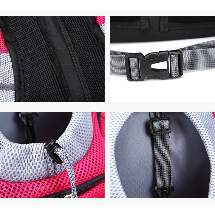 Pet Dog Carrier Carrier For Dogs Backpack Out Double Shoulder Portable Travel Outdoor Carrier Bag Mesh - myETYN