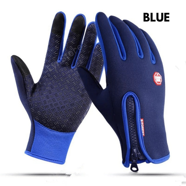 Winter Gloves Touch Screen Riding Motorcycle Sliding Waterproof Sports Gloves With Fleece