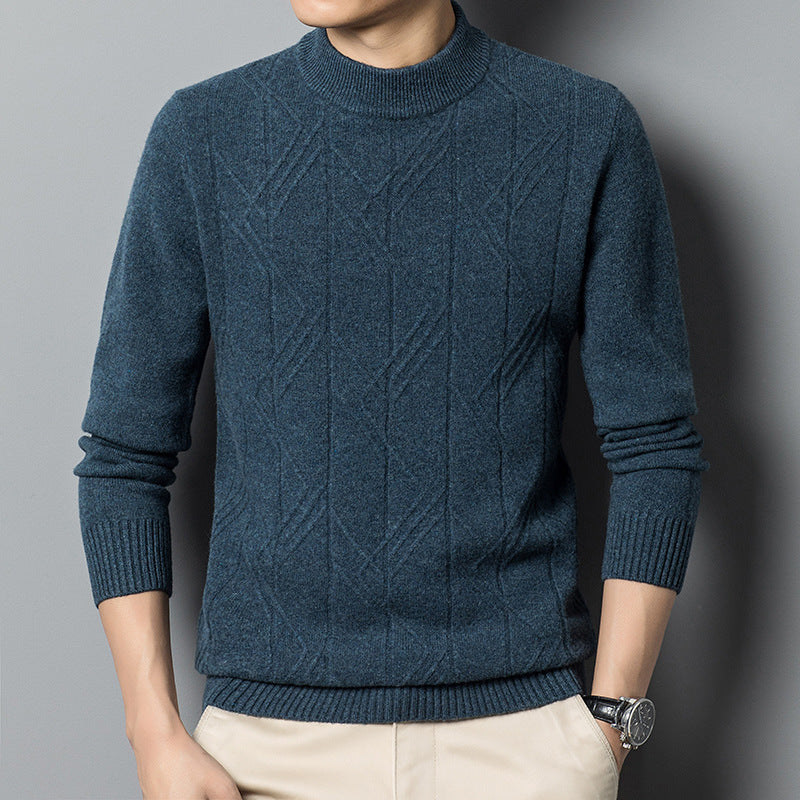 Men's Woolen Sweater Padded Base Nine-stitch Knitting - myETYN