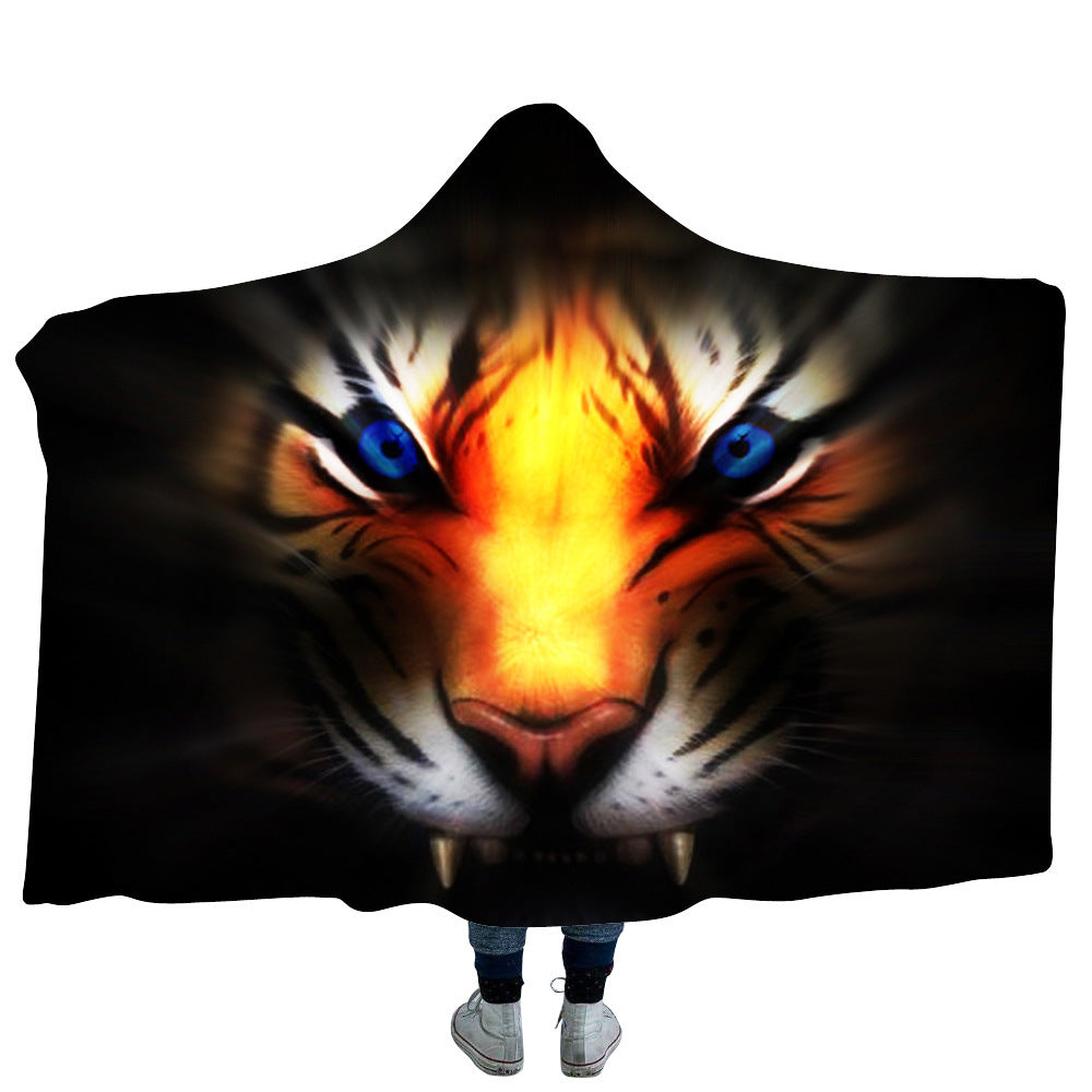 Double-Layer Tiger Plus Velvet Sofa Blanket: Perfect for Home Leisure and Laziness