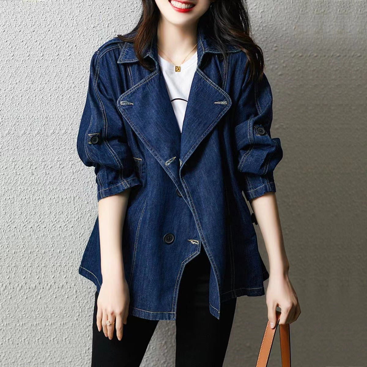 Women's Fashion Loose Casual Denim Coat - myETYN